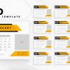 professional business 2020 calendar in geometric style